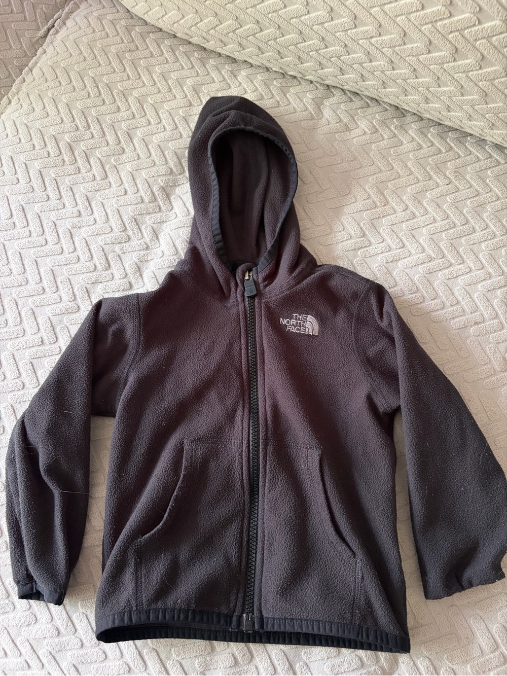 The North Face Kids' Hooded Fleece Jacket - Charcoal